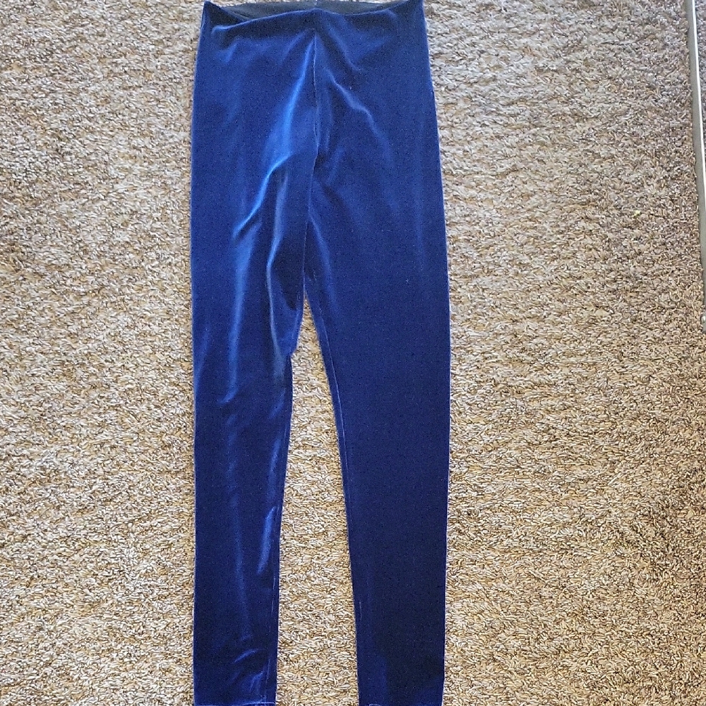 Blue Velvet Leggings